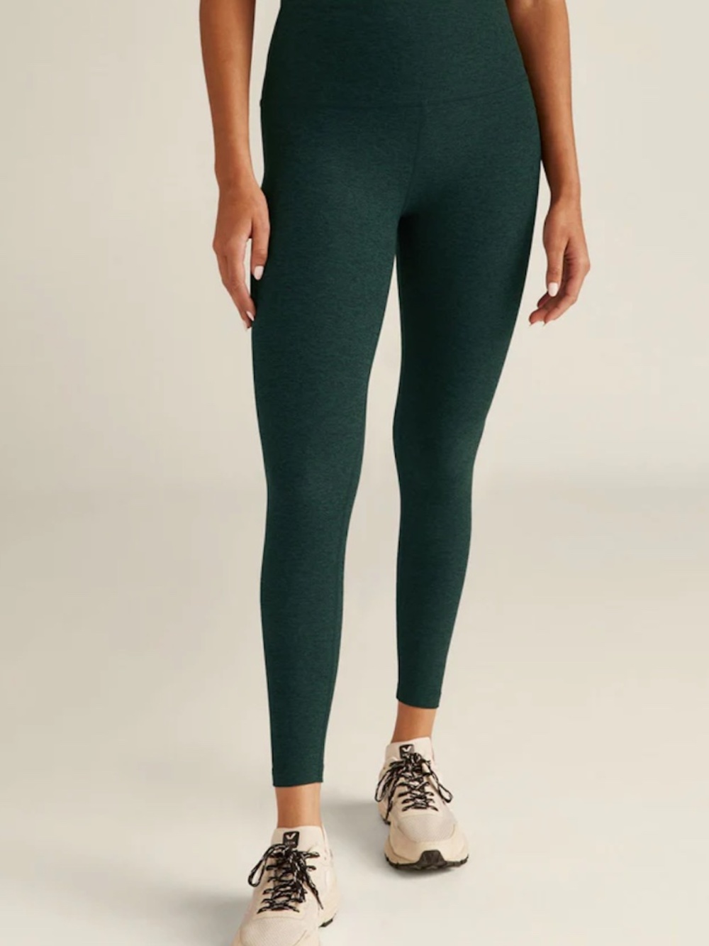 Beyond Yoga Spacedye Out of Pocket High Waisted Midi Legging Midnight Green L